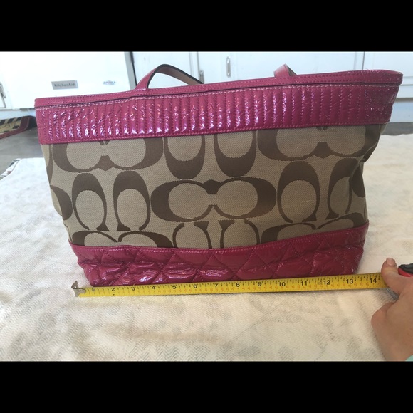 Coach Handbags - Authentic Pink and Tan Coach Poppy Tote Purse 👜